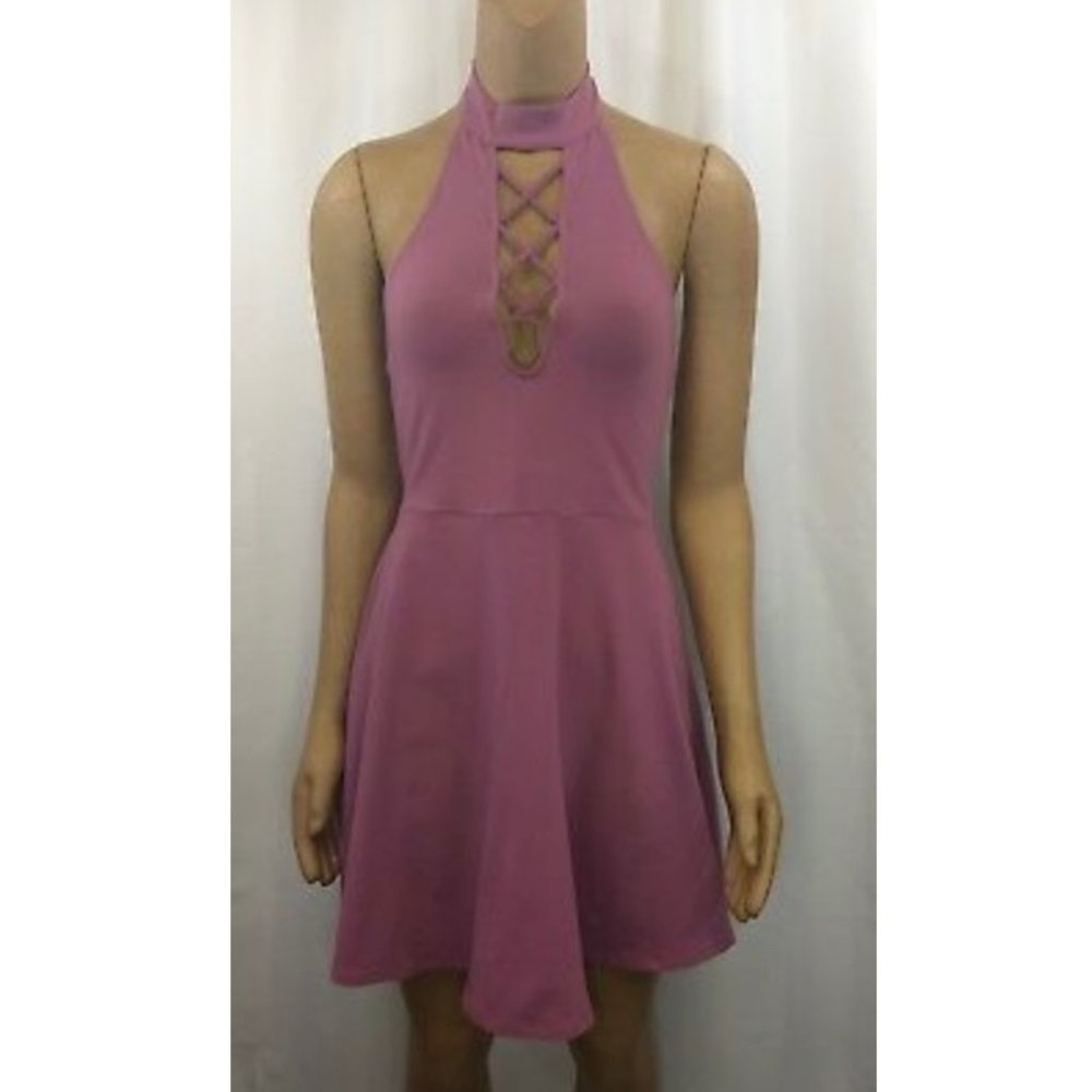 Express Mock Neck Skater Dress